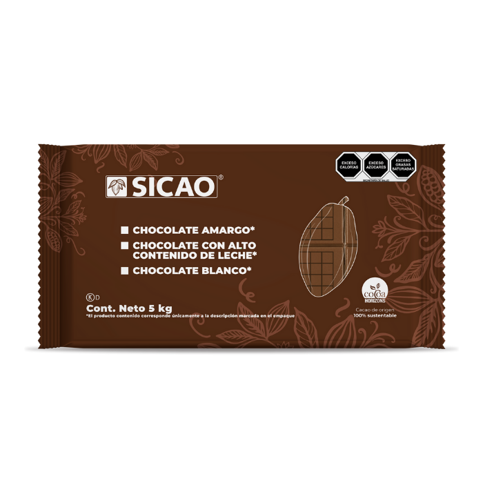 SICAO CHOCOLATE DE LECHE 25.5% MARQUETA 5KG