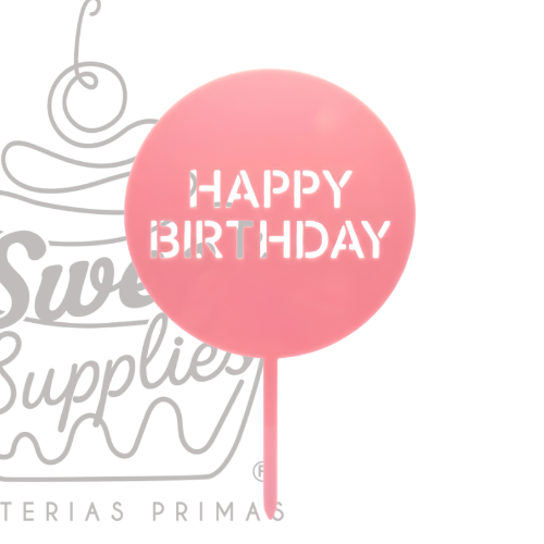 CAKE TOPPER ACRILICO HAPPY BIRTHDAY #1
