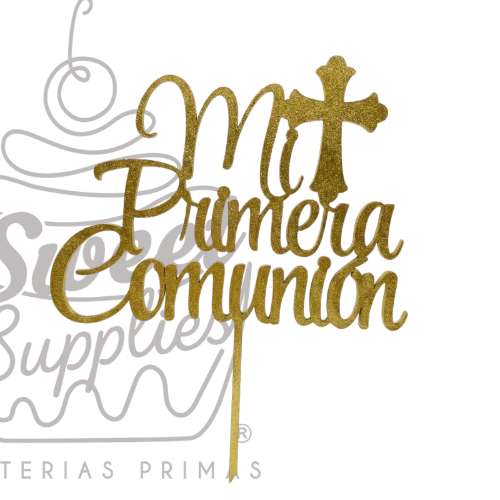 CAKE TOPPER MI PRIMERA COMUNION #2 MDF