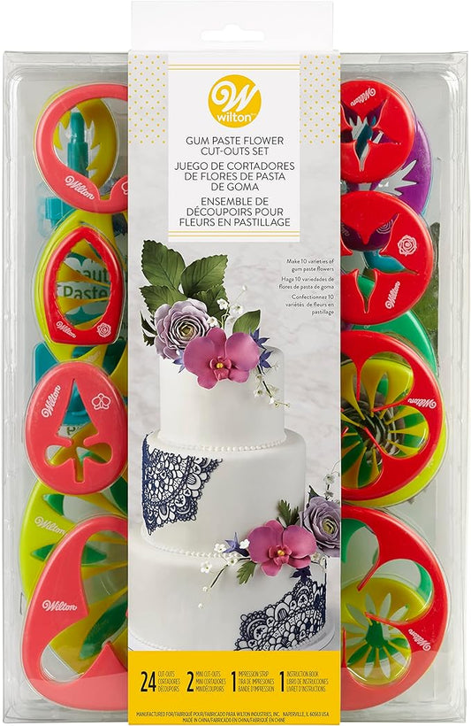 JUEGO DE CORTADORES FLORES PASTA DE GOMA WILTON