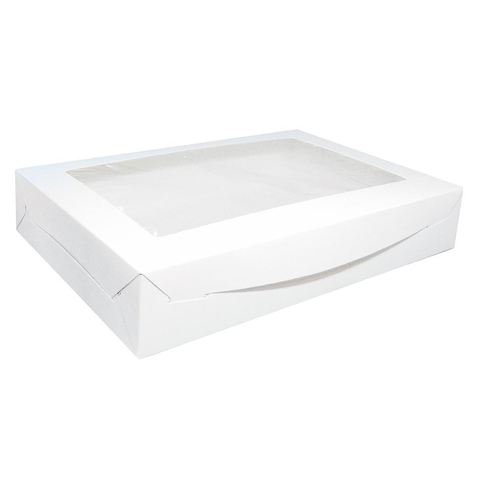 CAJA # 24 CAJA BLANCA CON VENTANA (30.5X21X5.5)