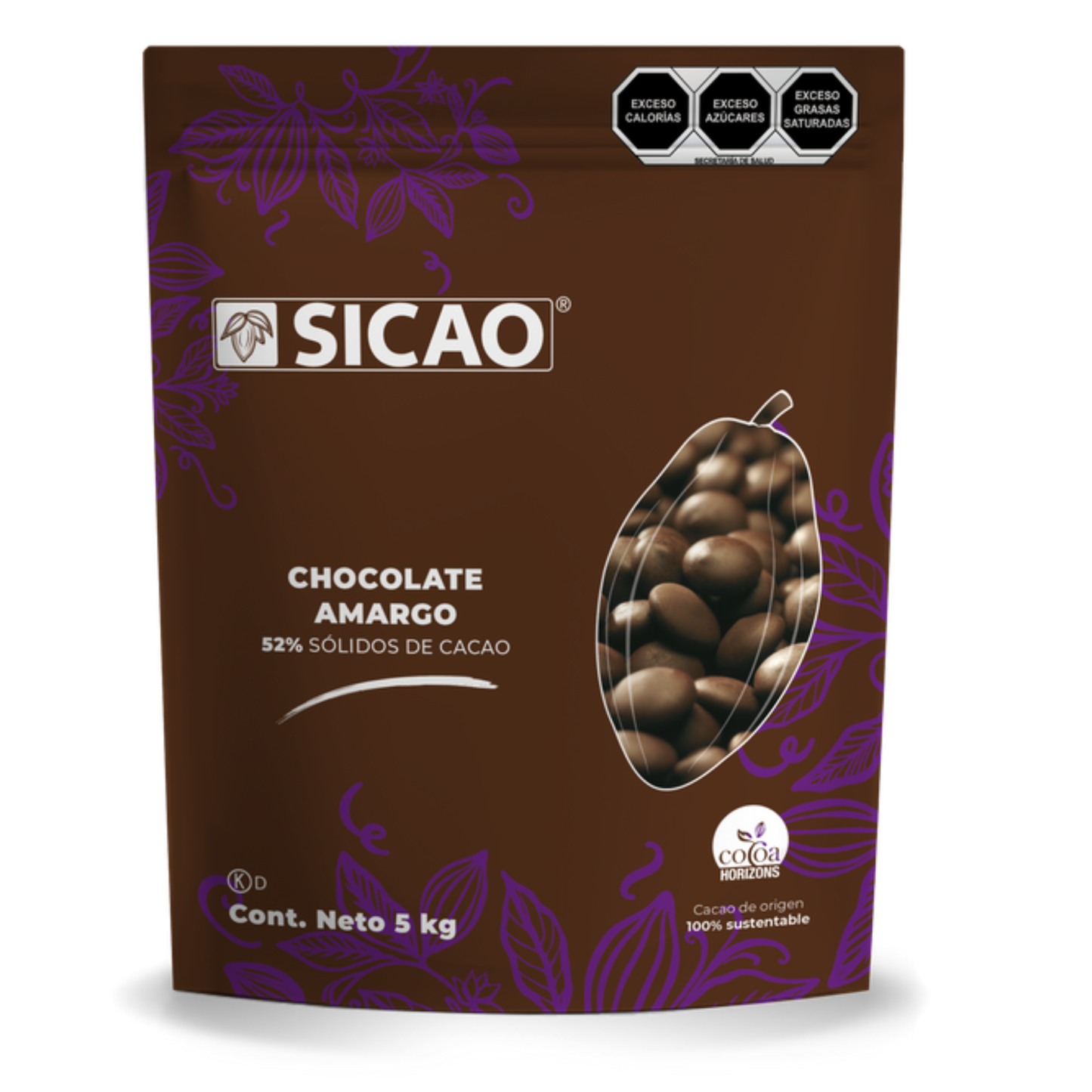 SICAO CHOCOLATE AMARGO 52% CACAO 1 KG