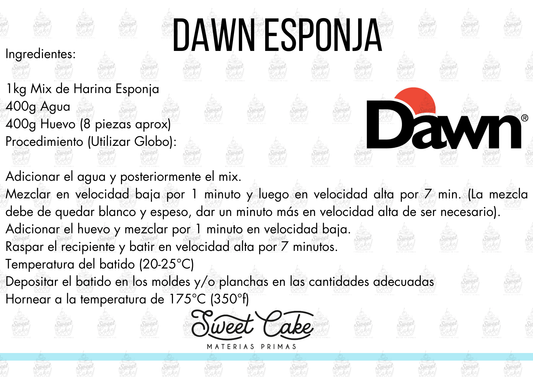 RECETA DAWN ESPONJA