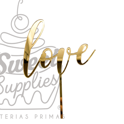 CAKE TOPPER LOVE ACRILICO