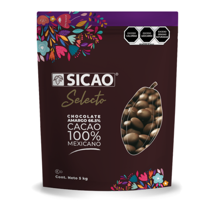 SICAO SELECTO CHOCOLATE AMARGO 66.5% WAFER 5KG