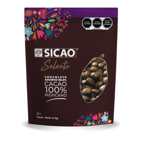 SICAO SELECTO CHOCOLATE AMARGO 66.5% WAFER 5KG