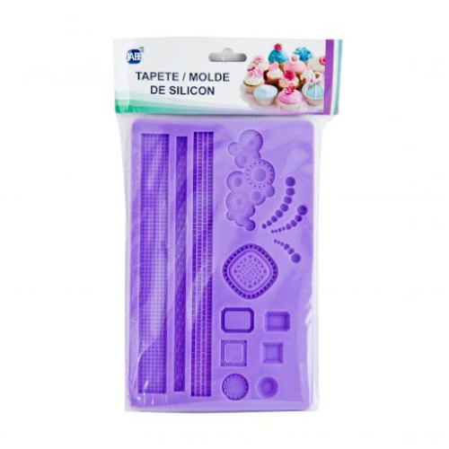 TAPETE DE SILICON ENCAJE 19*12*0.5CM JABE
