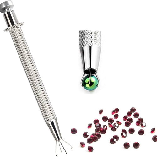 PINZA METALICA APLICADOR PERLAS