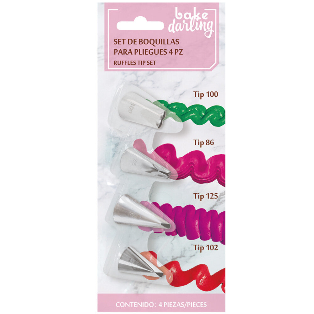 SET DE BOQUILLAS PARA PLIEGUES BAKE DARLING