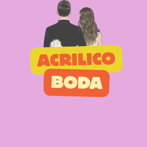 CAKE TOPPER ACRILICO BODA