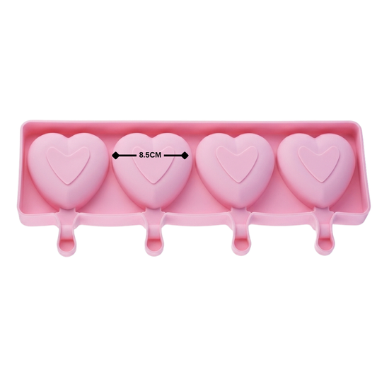 MOLDE DE SILICON CORAZON PALETA