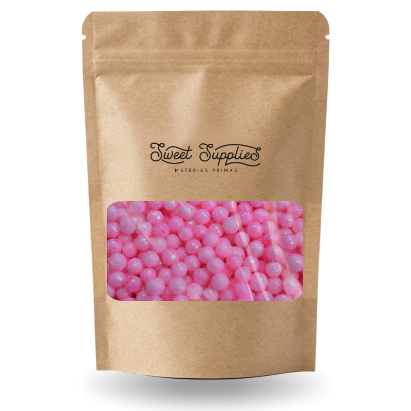 PERLA DIAMANTADA MEDIANA ROSA BEBE