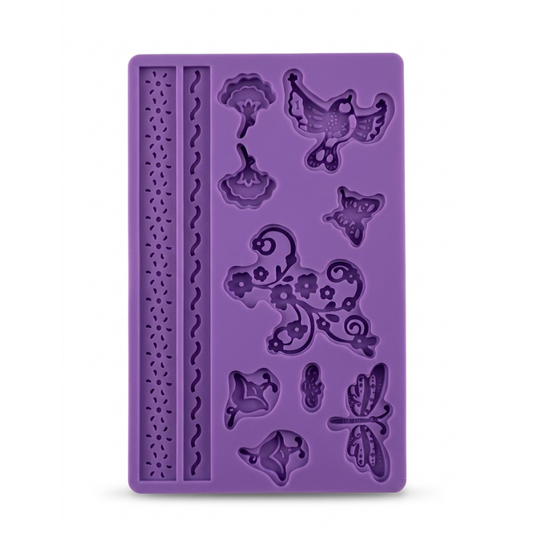 TAPETE DE SILICON ENCAJE 20*13*1CM JABE