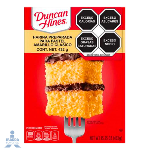 HARINA DUNCAN HINES PASTEL AMARILLO CLASICO 432GR