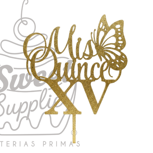 CAKE TOPPER XV #3 MDF