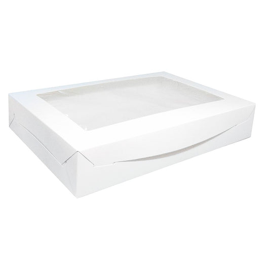 CAJA # 24 CAJA BLANCA CON VENTANA (30.5X21X5.5)