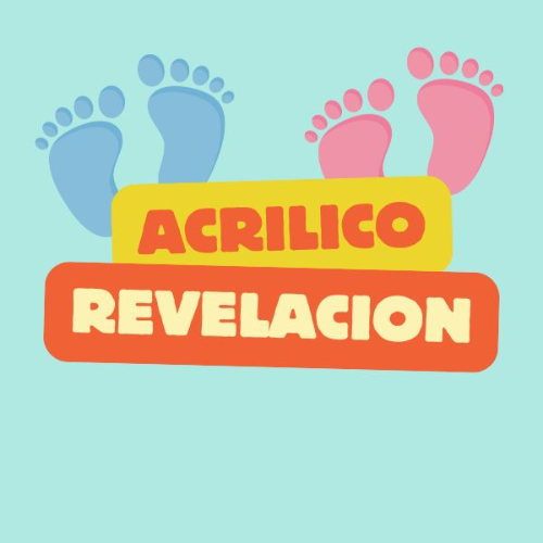 CAKE TOPPER ACRILICO REVELACION