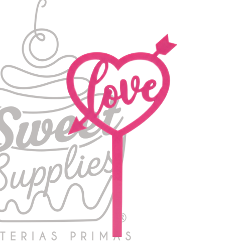 CAKE TOPPER LOVE MDF