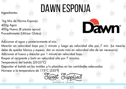 RECETA DAWN ESPONJA