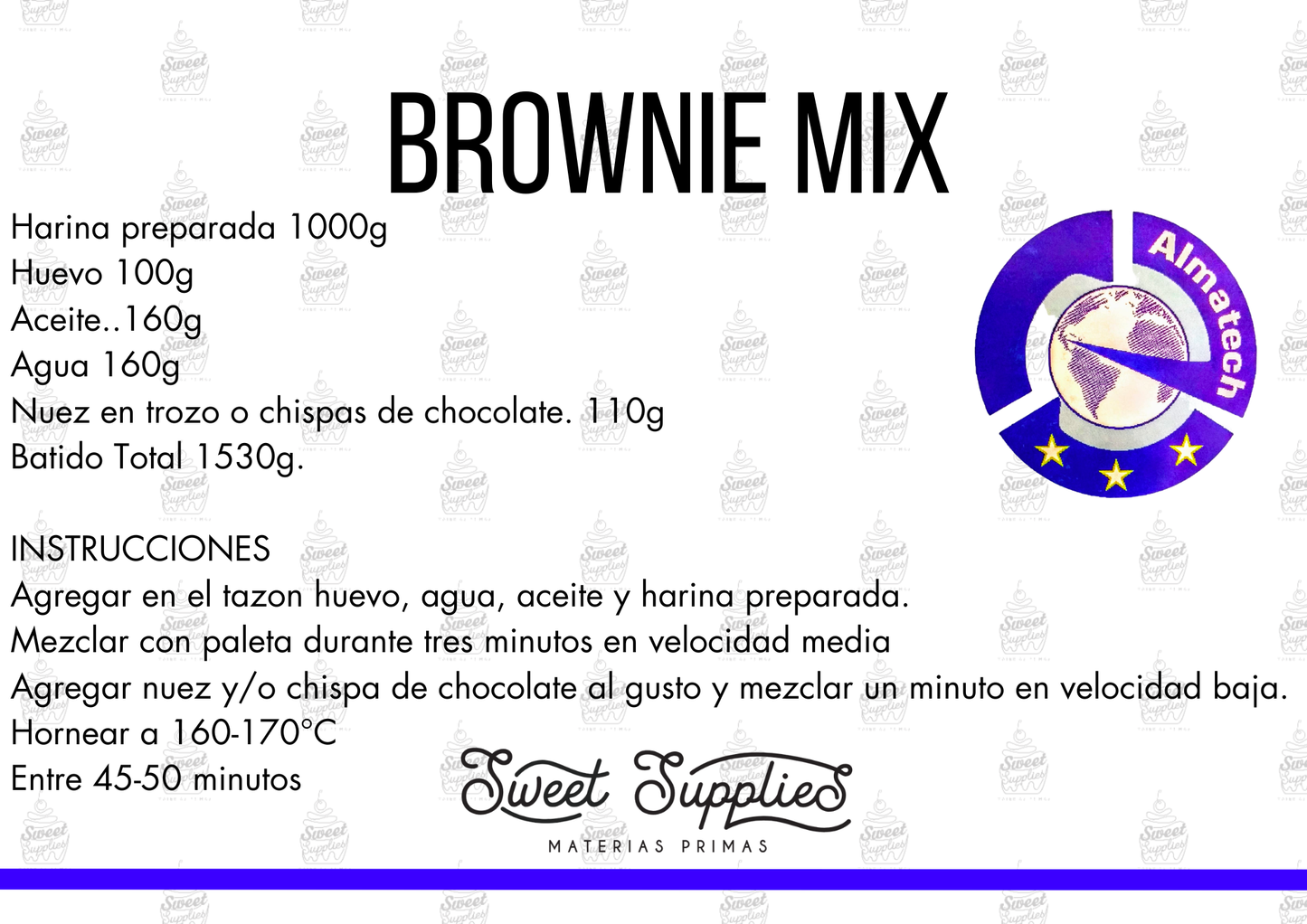 RECETA BROWNIE MIX ALMATECH