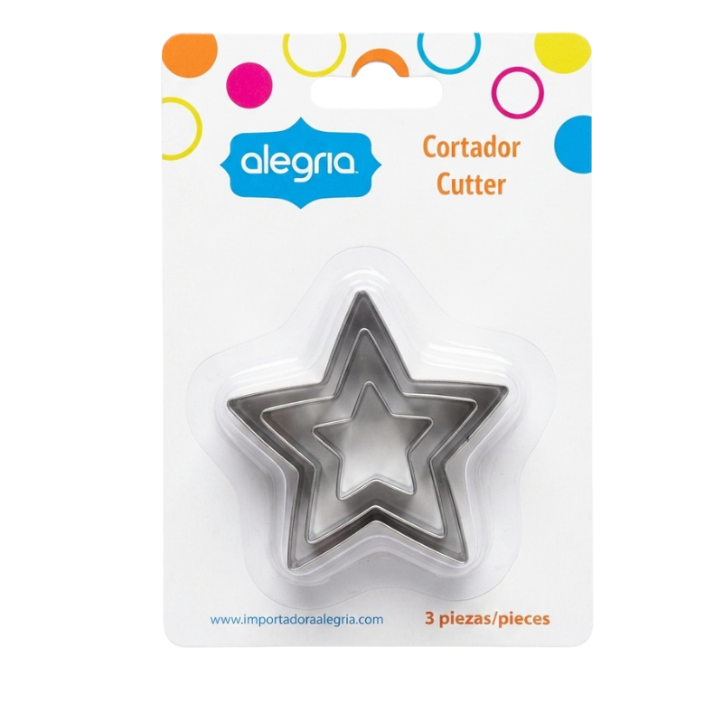 JUEGO DE CORTADORES ESTRELLA ALEGRIA